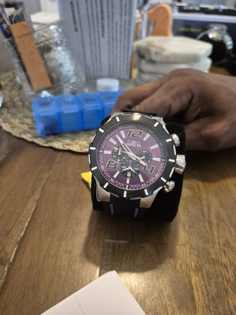 Invicta Bold Purple Dial Men's Chronograph Watch